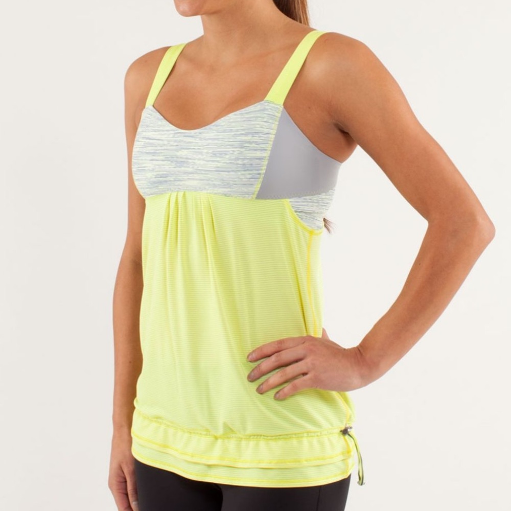 Lululemon Run Back on Track Tank Yellow